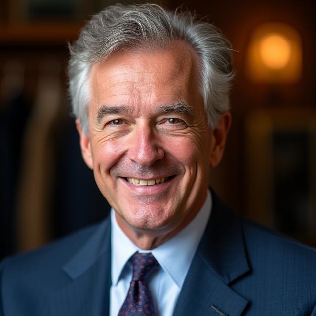 Professional headshot of Arthur Pendleton, Head Tailor.
